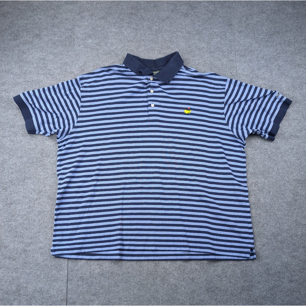 Masters Collection Polo Shirt Mens XL Vintage Striped Golf Preppy Pima Cotton
